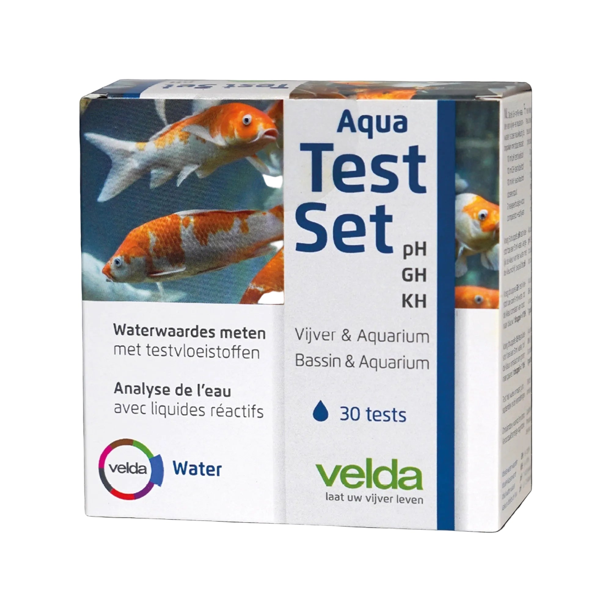 Velda Aqua Test Set pH-GH-KH - Druppeltest voor vijver- en aquariumwater