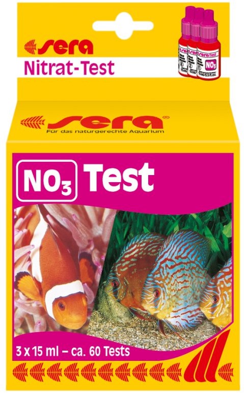 Sera Nitraat-test NO3 - Druppeltest voor nitraatwaarden in zoet- en zoutwateraquaria