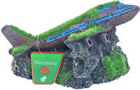 Boon Ornament Vliegtuig met Mos 16,5x12,5cm - Aquariumdecoratie polyresin, miniatuur 2