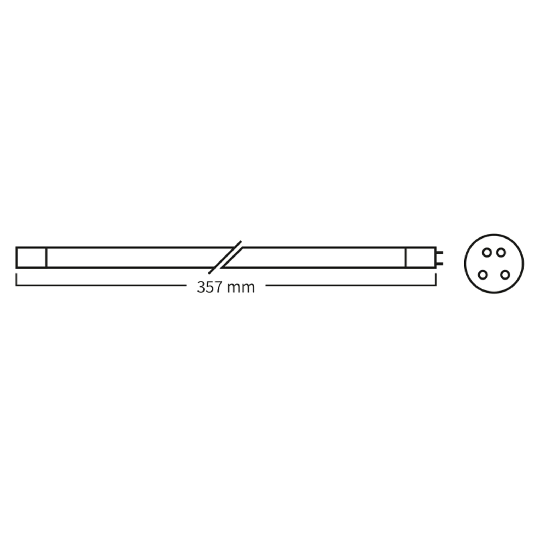 Filtreau 40 Watt - T5 - Witte fitting - lengte 357mm - UVC Amalgaam Vervangingslamp - productfoto