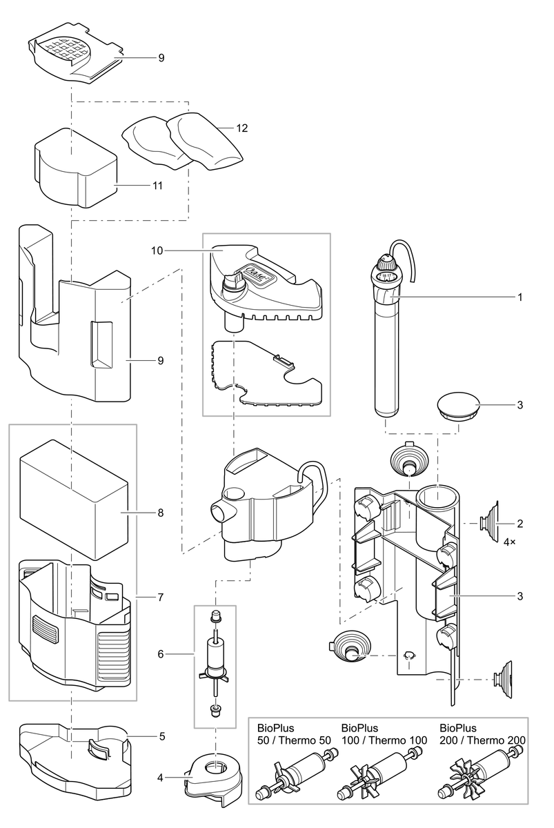 Oase vervangrotor BioPlus 200 aquarium binnenfilter