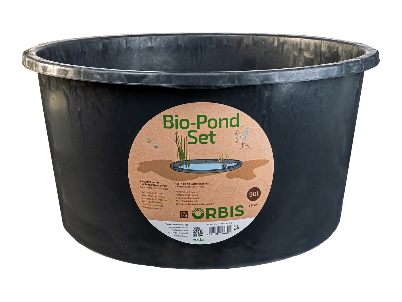 Velda Velda Orbis Bio-Pond rond 66 cm Set - Complete minivijver met pomp en waterval