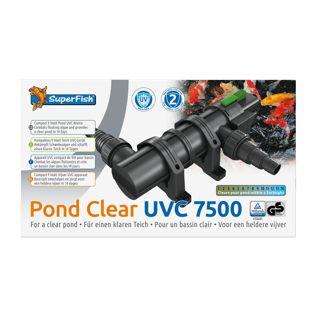 Superfish Pondclear UV-C 9 Watt - Helder vijverwater tot 7.500 liter
