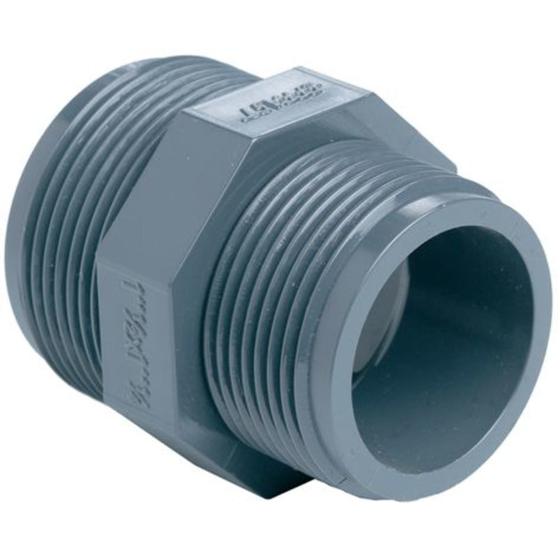 PVC verloopnippel buitendraad 2 inch x 1 1/2 inch, PVC Hulpstuk bij Vijvercentrum