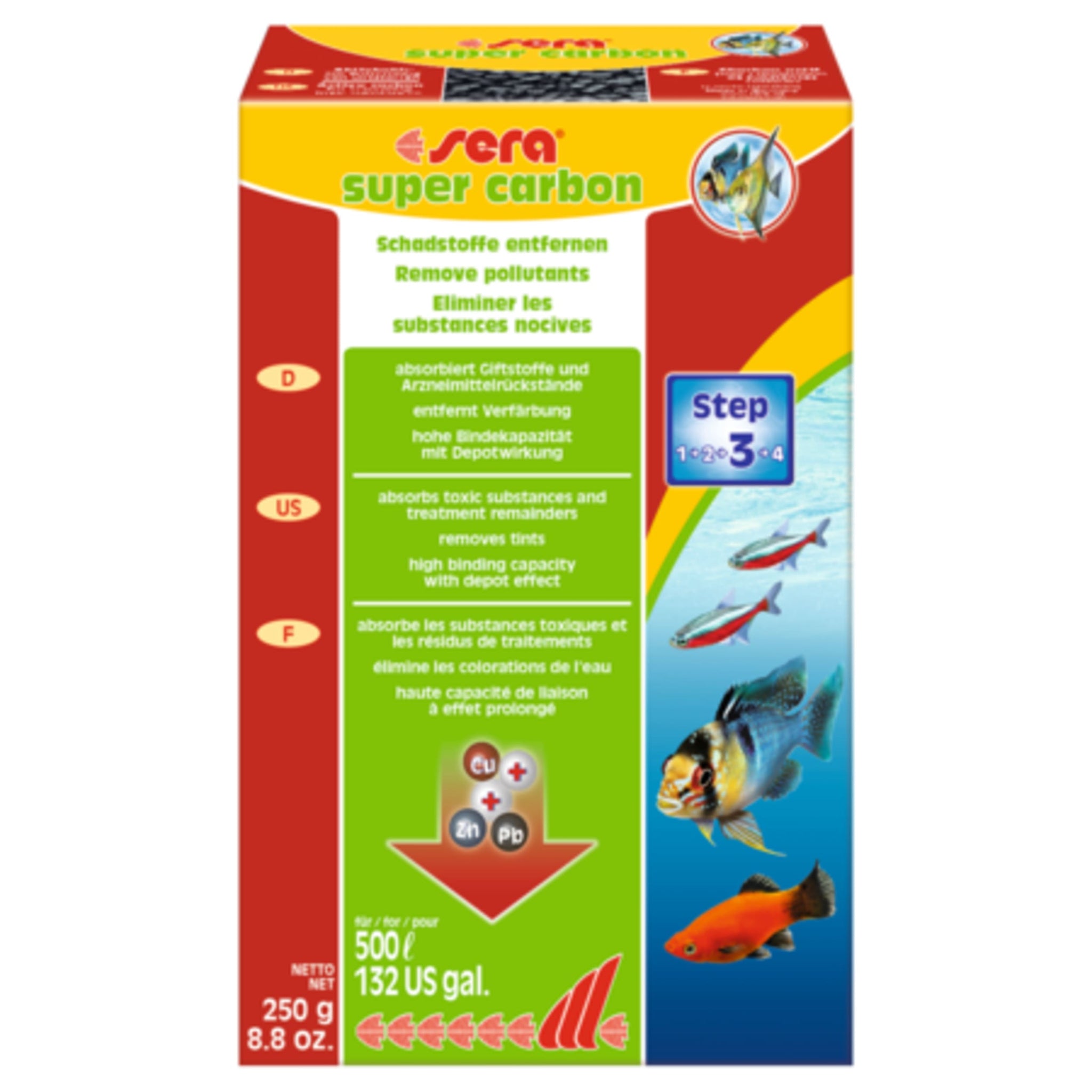 Sera Super Carbon 250 gram - Actieve kool voor helder aquariumwater