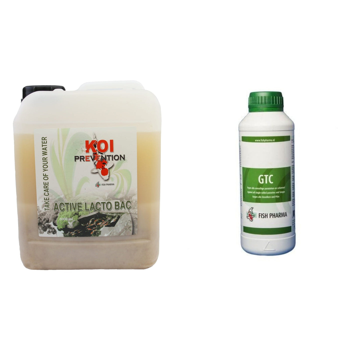 Viszorgset - Fish Pharma GTC 1 liter + Koi Prevention Lacto Bac 5 liter
