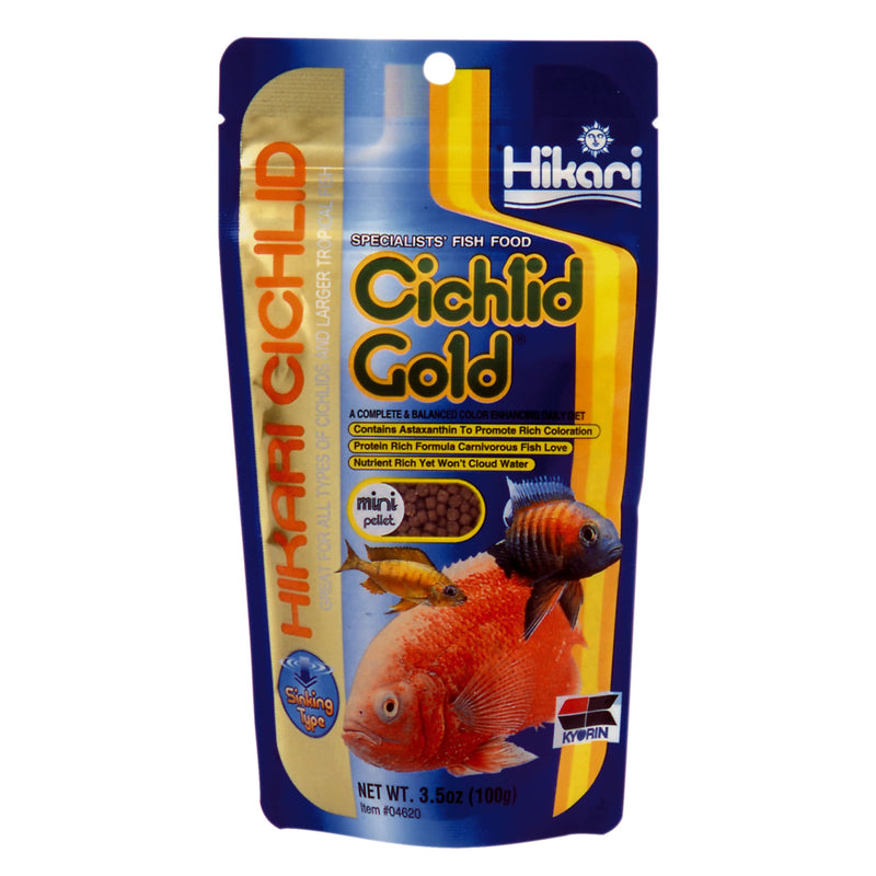 Hikari Cichlid Gold Mini 100 Gram Zinkend - productfoto, Zoetwateraquariums,Aquarium,Zoetwater Voeding bij Vijvercentrum