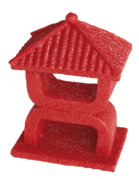 Superfish Zen Deco Mini Temple rood aquarium ornament, miniatuur 2