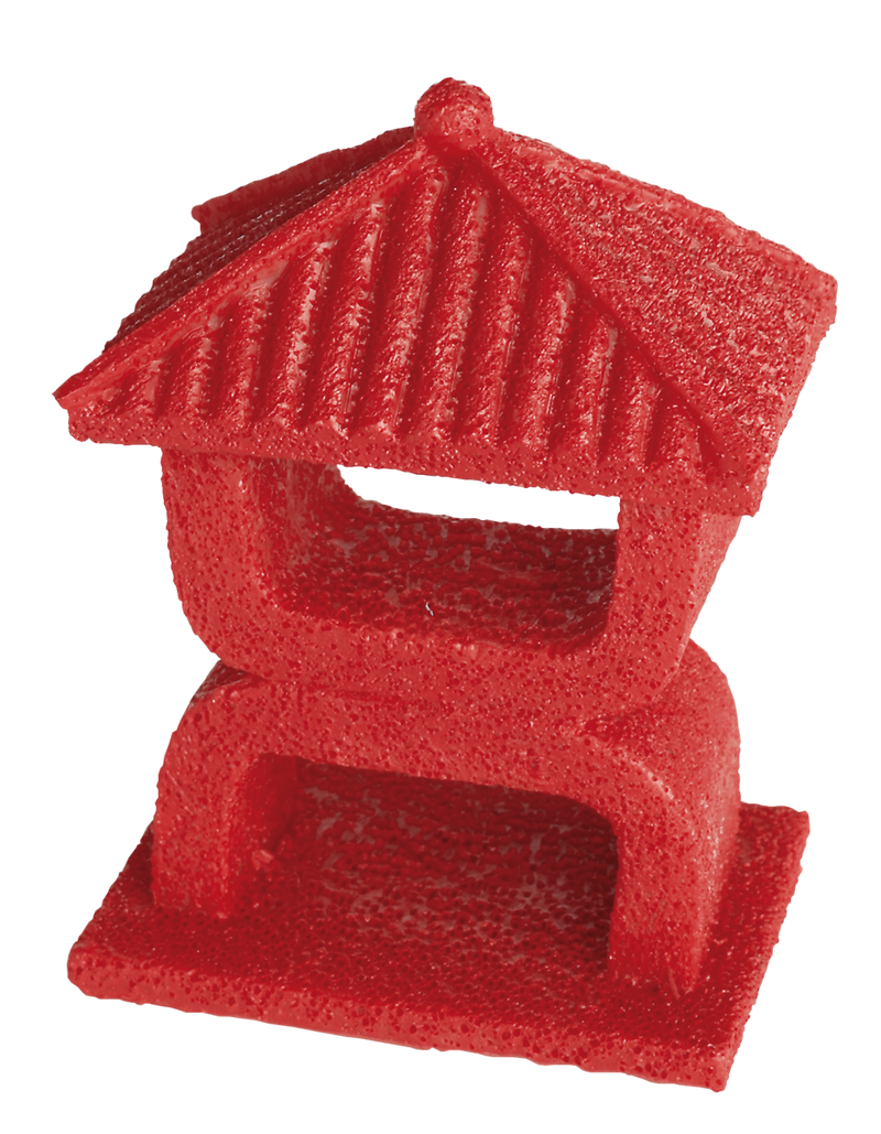 Superfish Zen Deco Mini Temple rood aquarium ornament, afbeelding 2 Aquarium Decoratie