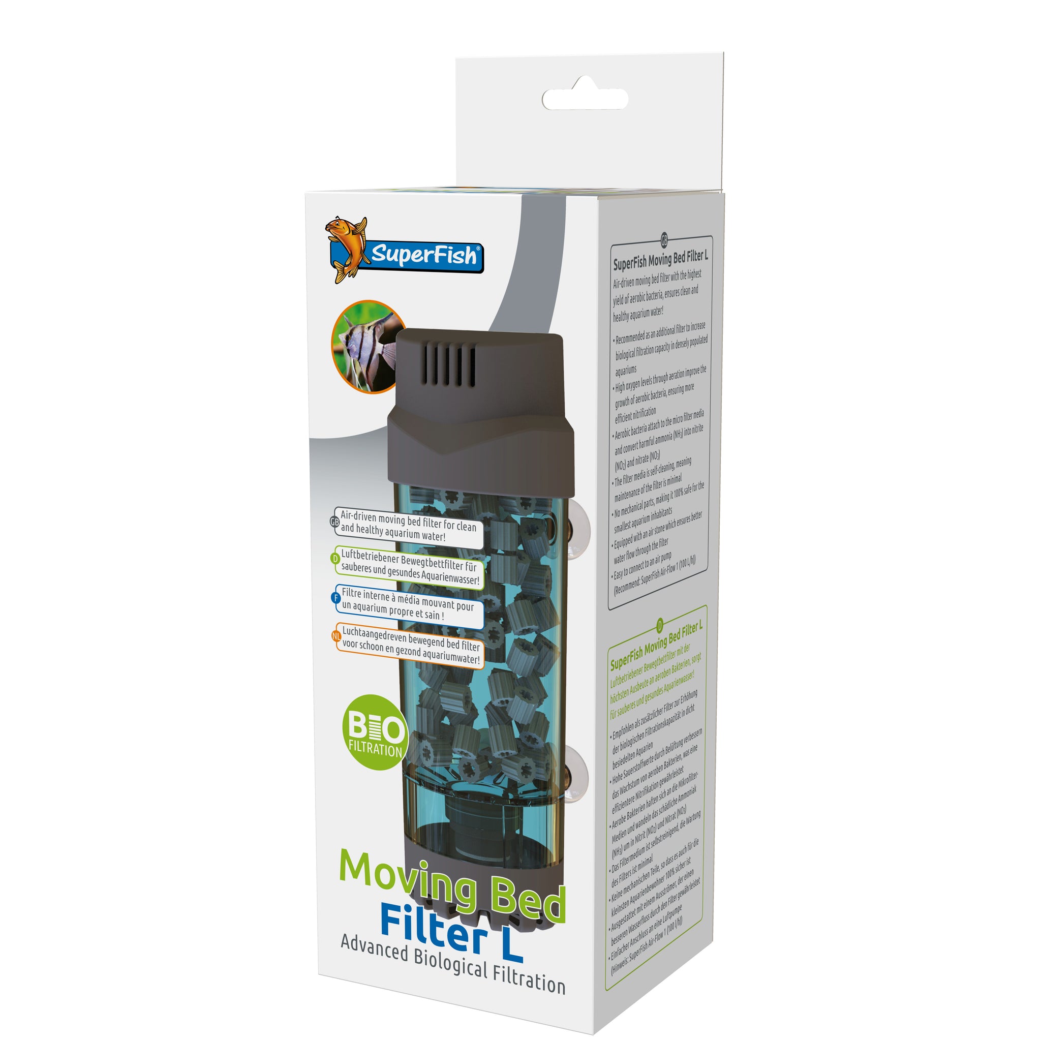Superfish Moving Bed Filter L - Luchtaangedreven biologisch aquariumfilter