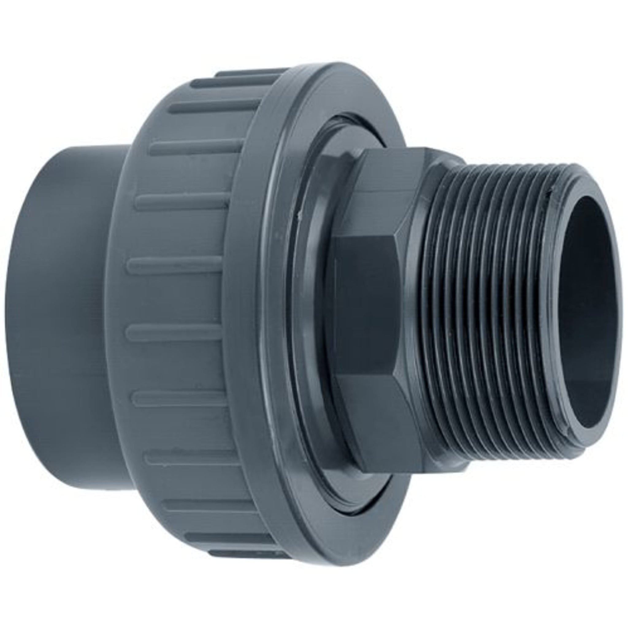 Aquaforte PVC Koppeling 90 mm lijm x 3" buitendraad - Druk-PVC overgang naar schroefdraad