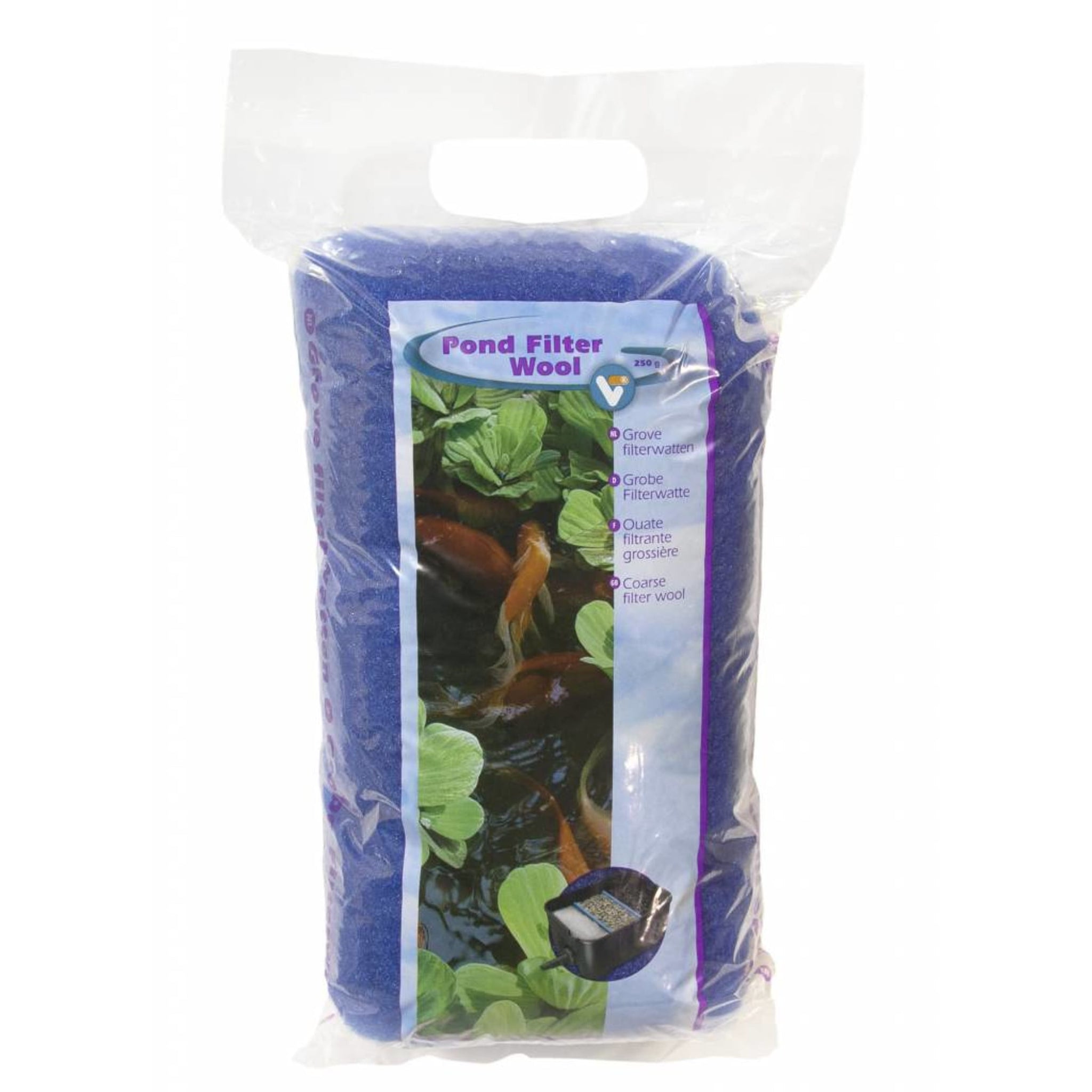 VT Filterwatten Blauw 250 gram - fijne filterwatten voor vijverfilter