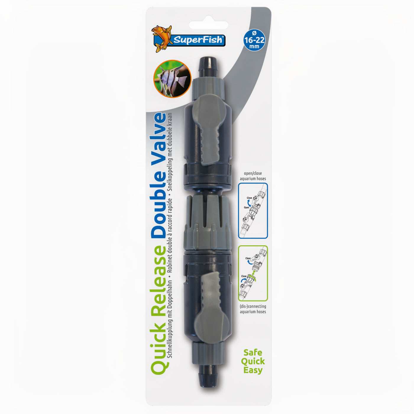 Superfish Dubbelkraan Snelkoppeling 16/22 - productfoto