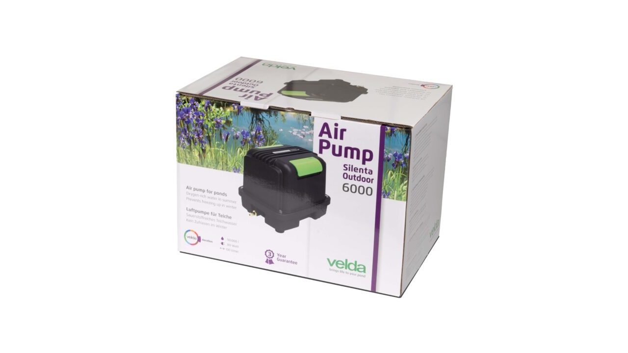 Velda Silenta Outdoor 6000 luchtpomp als modelreferentie voor compatibiliteitscontrole