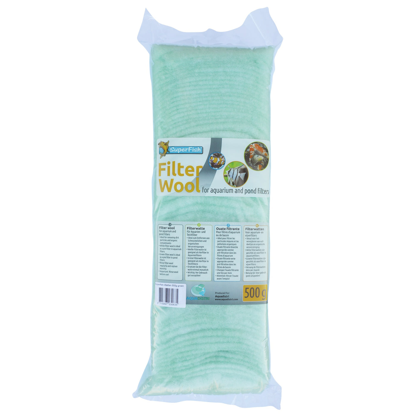 Superfish Groene Filterwatten Grof 500 gram - mechanisch filtermateriaal voor vijver- en aquariumfilters