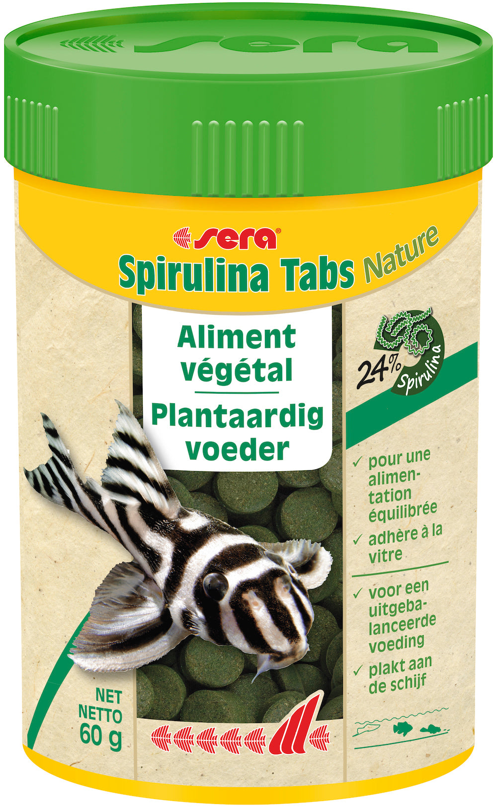 Sera Spirulina Tabs Nature 100 ml (60 g) - plantaardig voer voor algeters