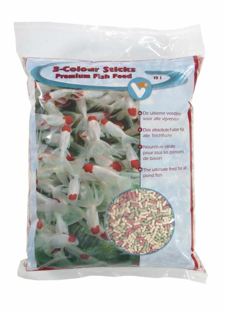 VT 3-Colour Sticks Vijvervoer 15 Liter, afbeelding 2 Visvoer