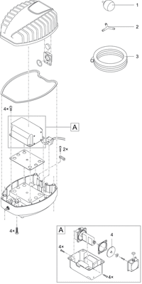 Oase Diafragma kit voor AquaOxy 500 luchtpomp, miniatuur 2