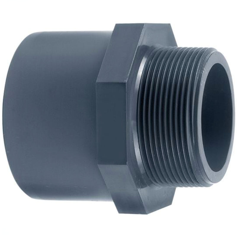 Aquaforte PVC puntstuk buitendraad 90 mm x 110 mm x 2 1/2 inch - verloopfitting voor vijverleidingen, PVC Hulpstuk bij Vijvercentrum