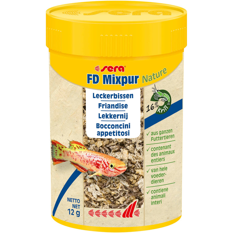 Sera FD Mixpur Nature 100 ml (12 g) - productfoto, Aquariumvoer bij Vijvercentrum
