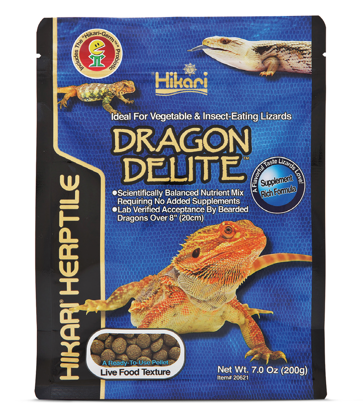 Hikari Dragon Delite 200 gram - pelletvoer voor baardagamen, afbeelding 2 Reptielenvoer