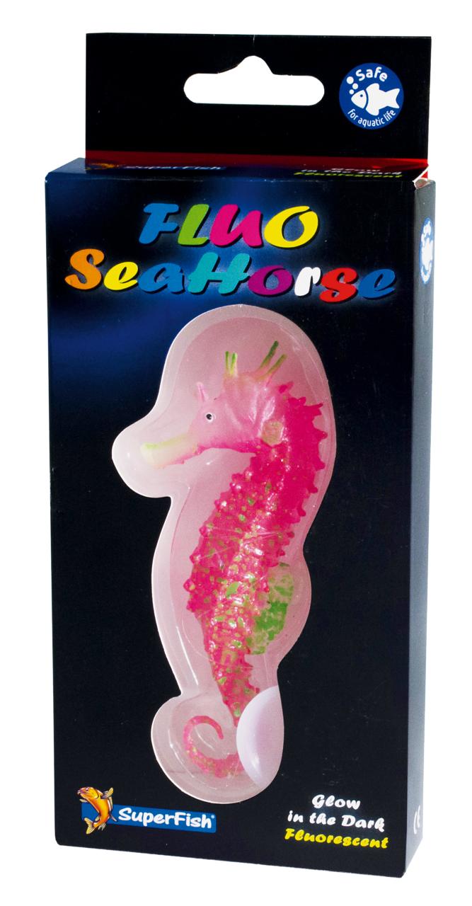 Superfish Fluo Seahorse Rood - Fluorescerend zeepaardje aquariumdecoratie