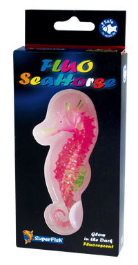 Superfish Fluo Seahorse Rood - Fluorescerend zeepaardje aquariumdecoratie, miniatuur 2