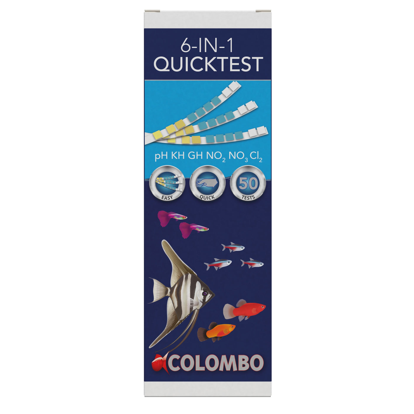 Colombo Aqua Quicktest 6 - 50 Strips - productfoto