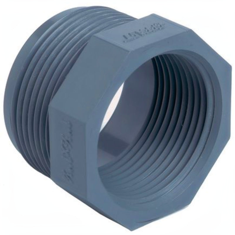 PVC verloopring buitendraad x binnendraad 2 1/2 inch x 2 inch, PVC Hulpstuk bij Vijvercentrum