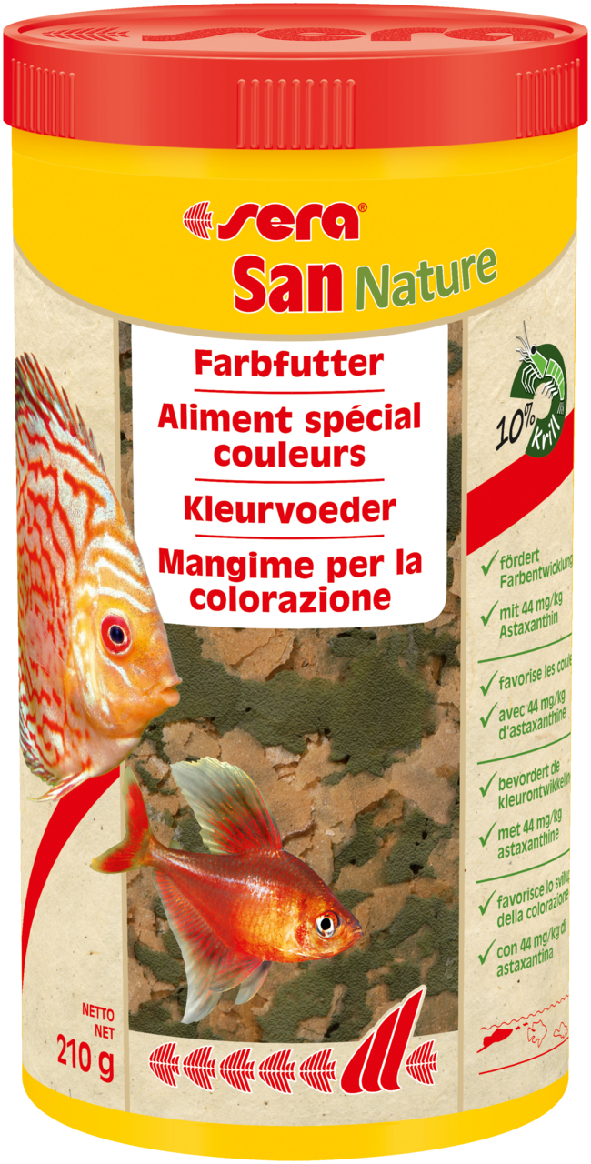 Sera San Nature 1.000 ml - Kleurversterkend vlokkenvoer voor aquariumvissen