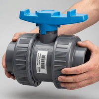 Europond kogelkraan PVC 110 mm dubbele wartel - demonteerbare afsluiter voor grote vijverleidingen, miniatuur 3