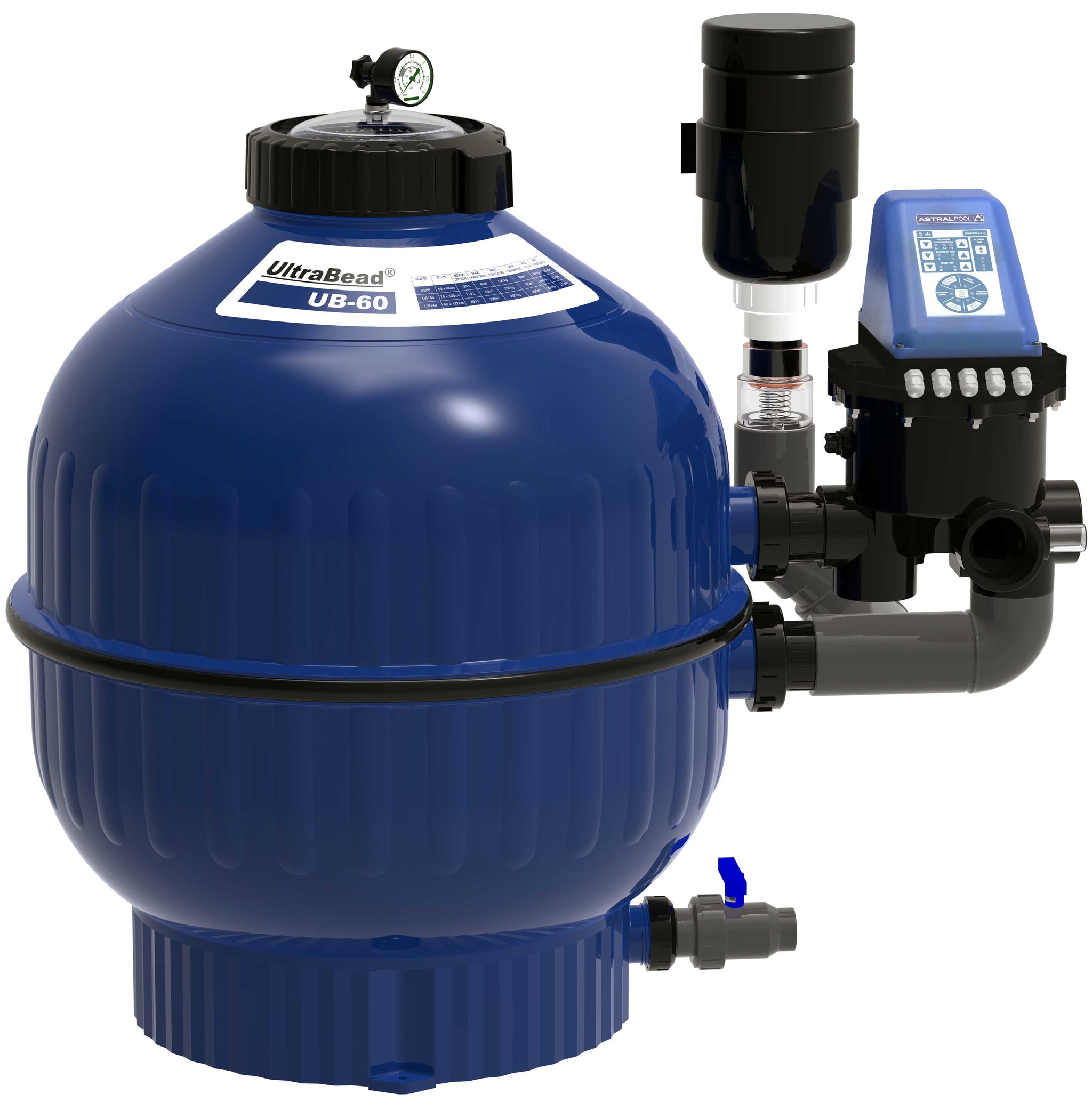 Aquaforte Prime UltraBead filter UB60 met Ultratronic III - productfoto