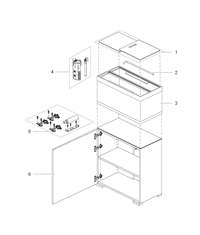 Oase StyleLine 125 Deur zwart - vervangingsdeur voor aquariummeubel, miniatuur 2