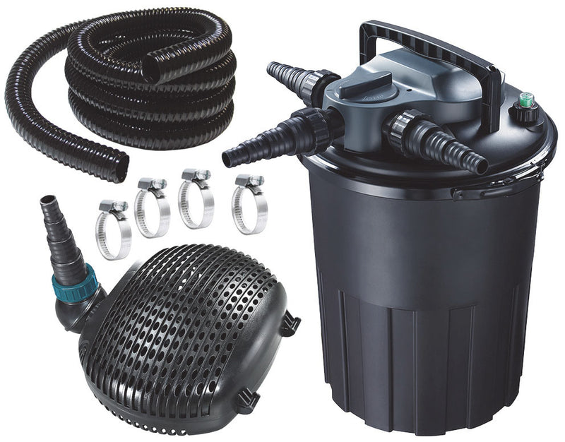 AquaForte Filterset CBF-4000 + EC-3500 pomp - drukfilter met 9W UV-C voor vijvers tot 4.000 liter, afbeelding 2 Drukfilter