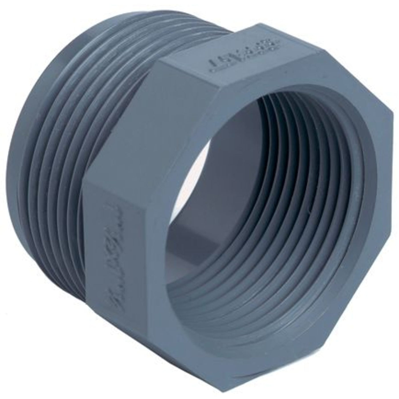 PVC verloopring buitendraad x binnendraad 2 inch x 1 1/2 inch