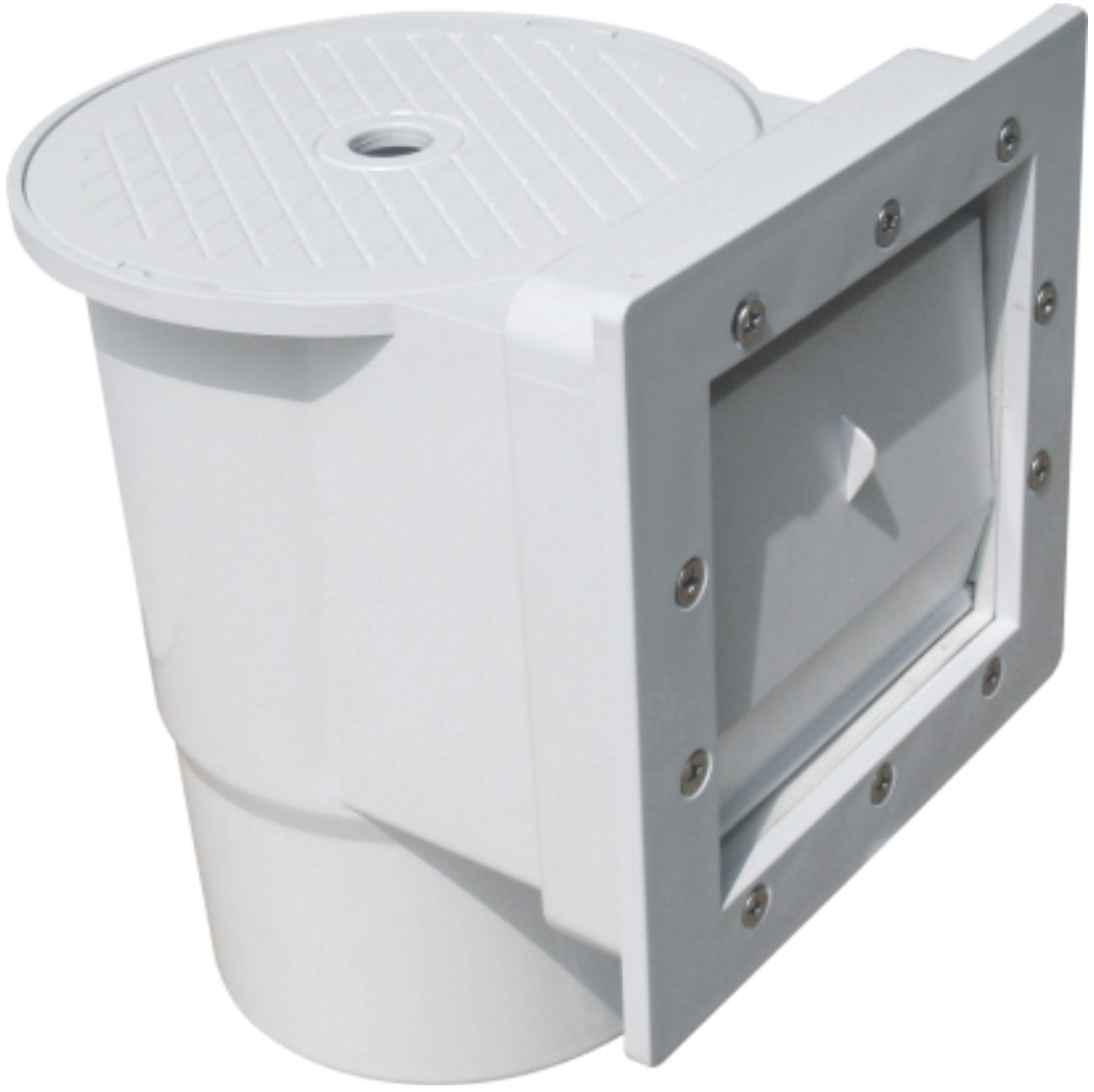 Witte wandskimmer klein voor beton en foliewand vijver