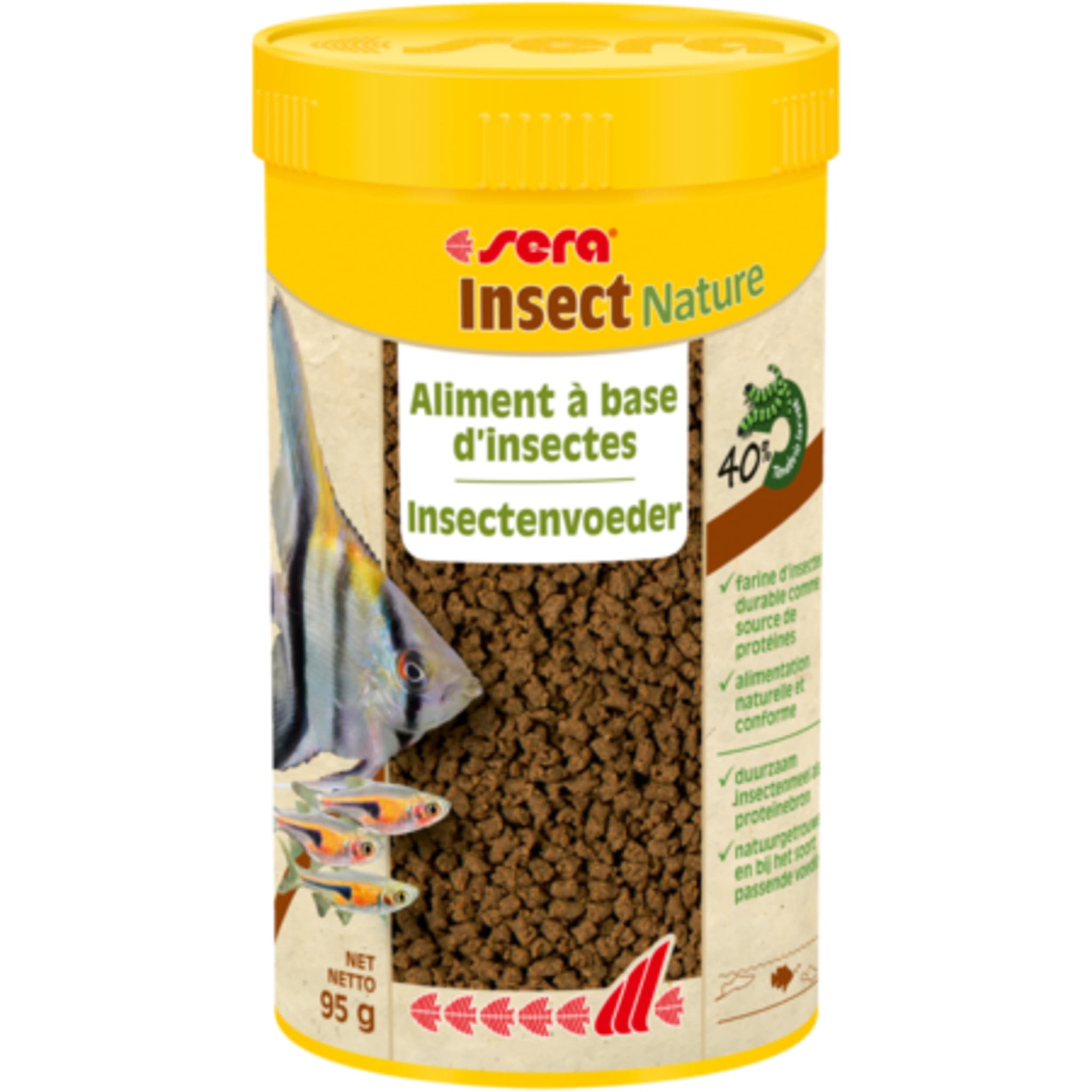 Sera Insect Nature 250 ml - Duurzaam granulaat met 40% insectenmeel voor siervissen