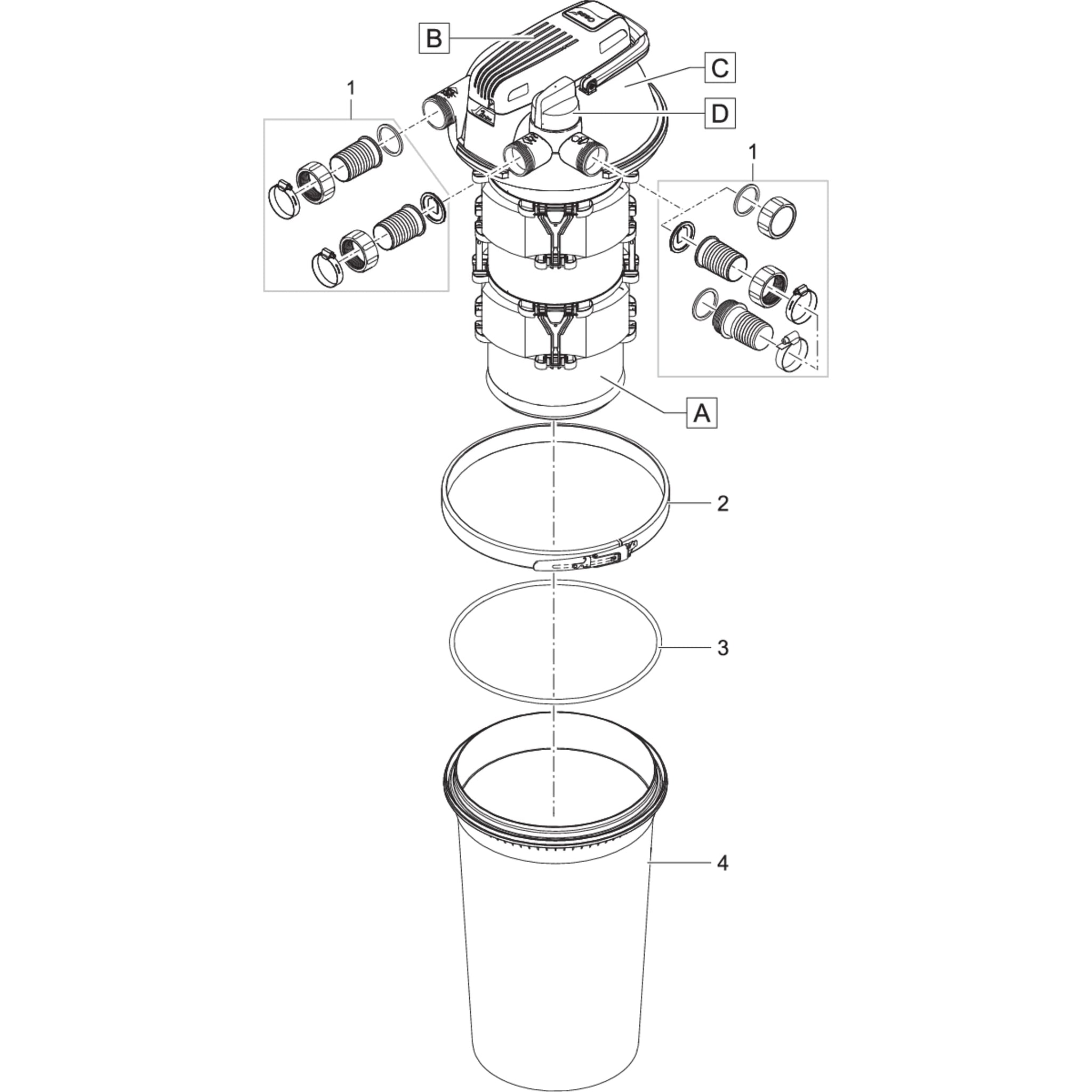 Oase O-ring Viton 42x5 mm SH50 - dichtingsring kwartsglas Bitron C en FiltoClear