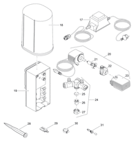 Oase Spuitkophouder D8 Water Jet Lightning - onderdeel fonteinverlichting, miniatuur 2