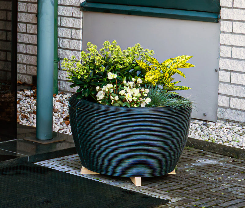 Velda Velda Orbis Planter Antraciet - Wicker plantenbak 70 liter voor binnen en buiten, afbeelding 2 Plantenbak
