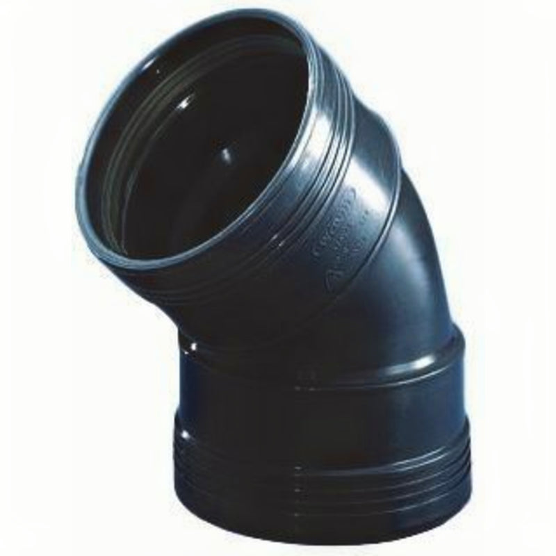 Wavin PVC Bocht 45° (Zwart, 2x Manchet, 32mm), Onderdelen bij Vijvercentrum