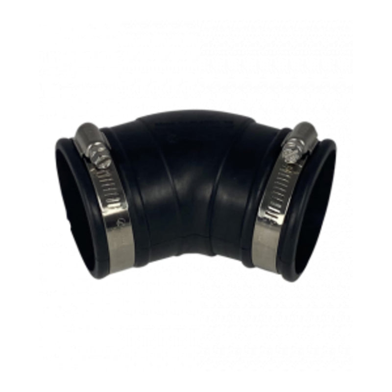 Air Aqua Flexibele rubber bocht (45°) 63mm - productfoto — PVC Hulpstuk bij Vijvercentrum