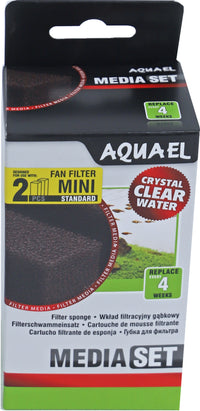 Aquael Schuimstofpatroon Fan Mini Plus (2 stuks) - Vervangspons voor binnenfilter, miniatuur 2