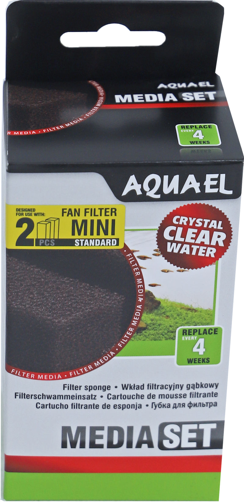 Aquael Schuimstofpatroon Fan Mini Plus (2 stuks) - Vervangspons voor binnenfilter, afbeelding 2 Onderhoudsproduct