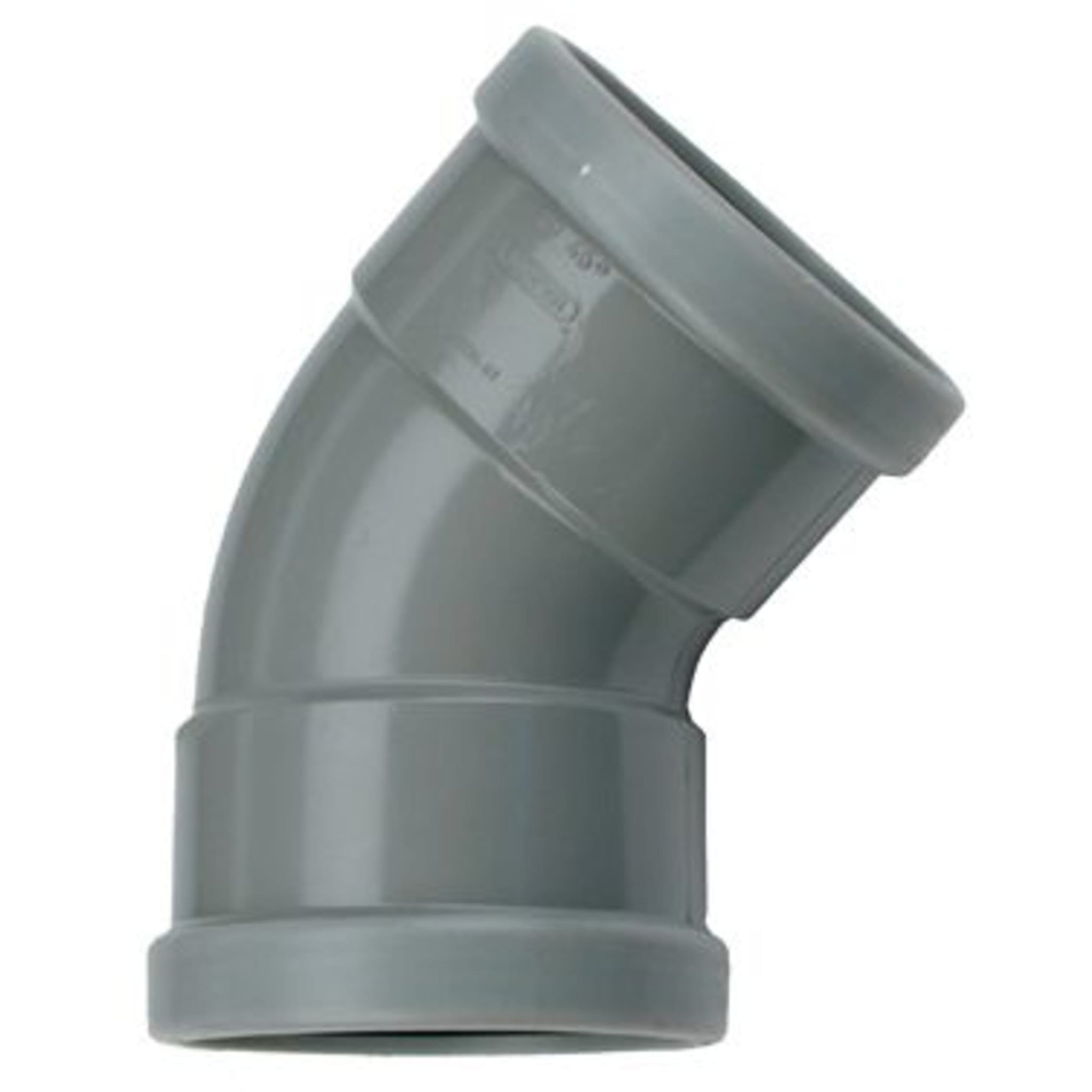 Wavin Wafix PVC bocht 45 graden 125 mm SN4 manchet 2 x mof