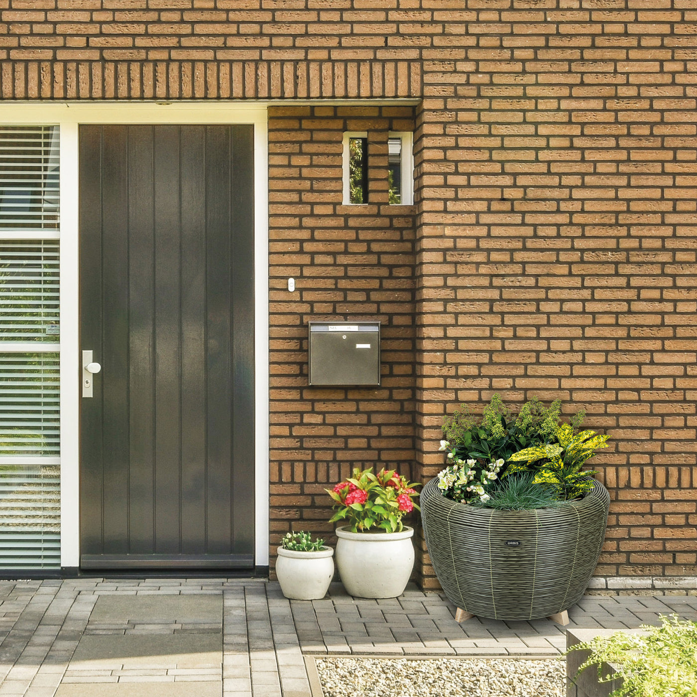 Velda Velda Orbis Planter Olive - Wicker plantenbak 70 liter voor binnen en buiten
