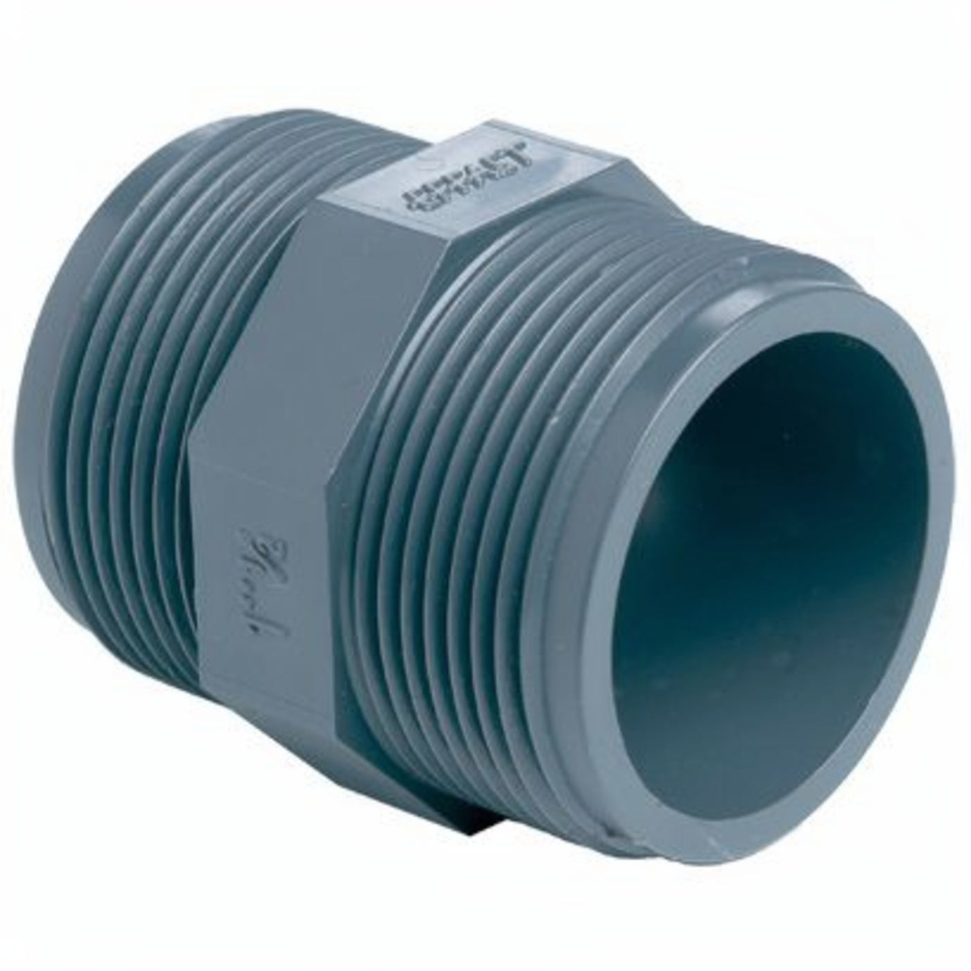 AquaForte Dubbele Nippel Buitendraad ⅜" - PVC koppelstuk