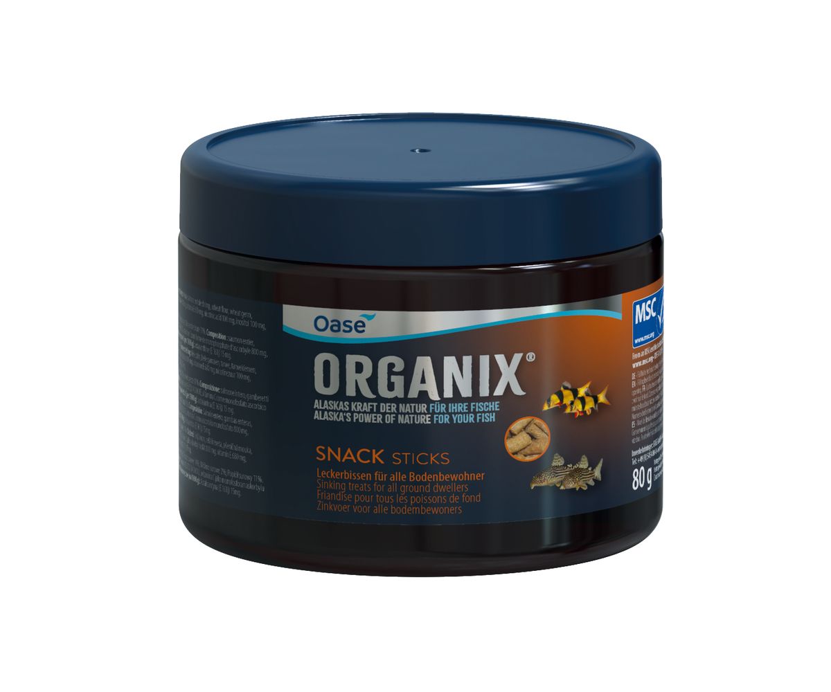 Oase ORGANIX Snack Sticks 150ml - Visvoer sticks voor bodemvissen en garnalen