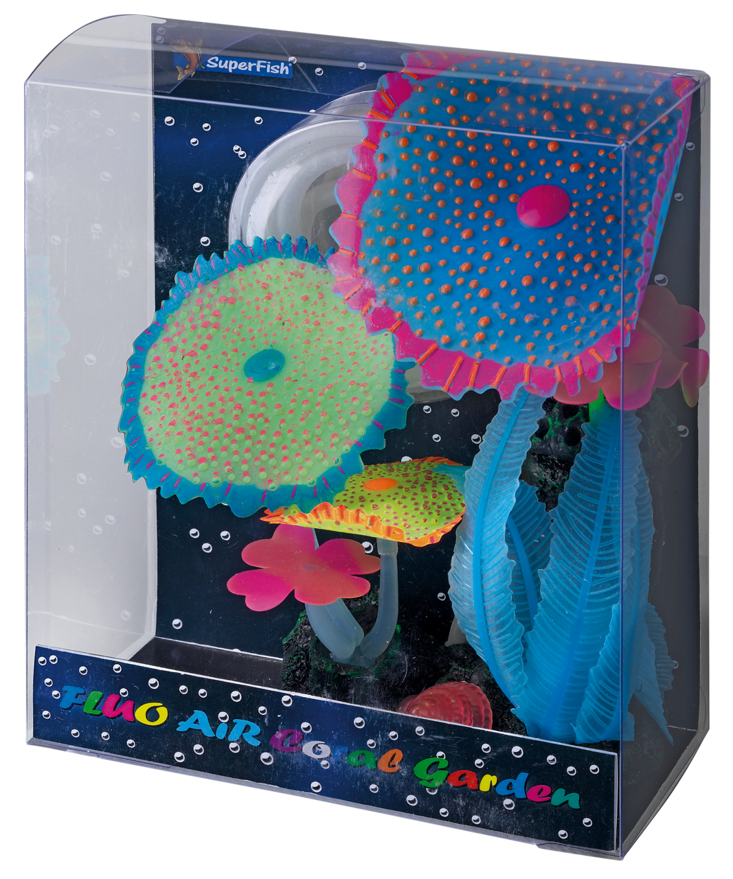 Superfish Fluo Air Coral Garden Blauw - Koraalornament met luchtbellen