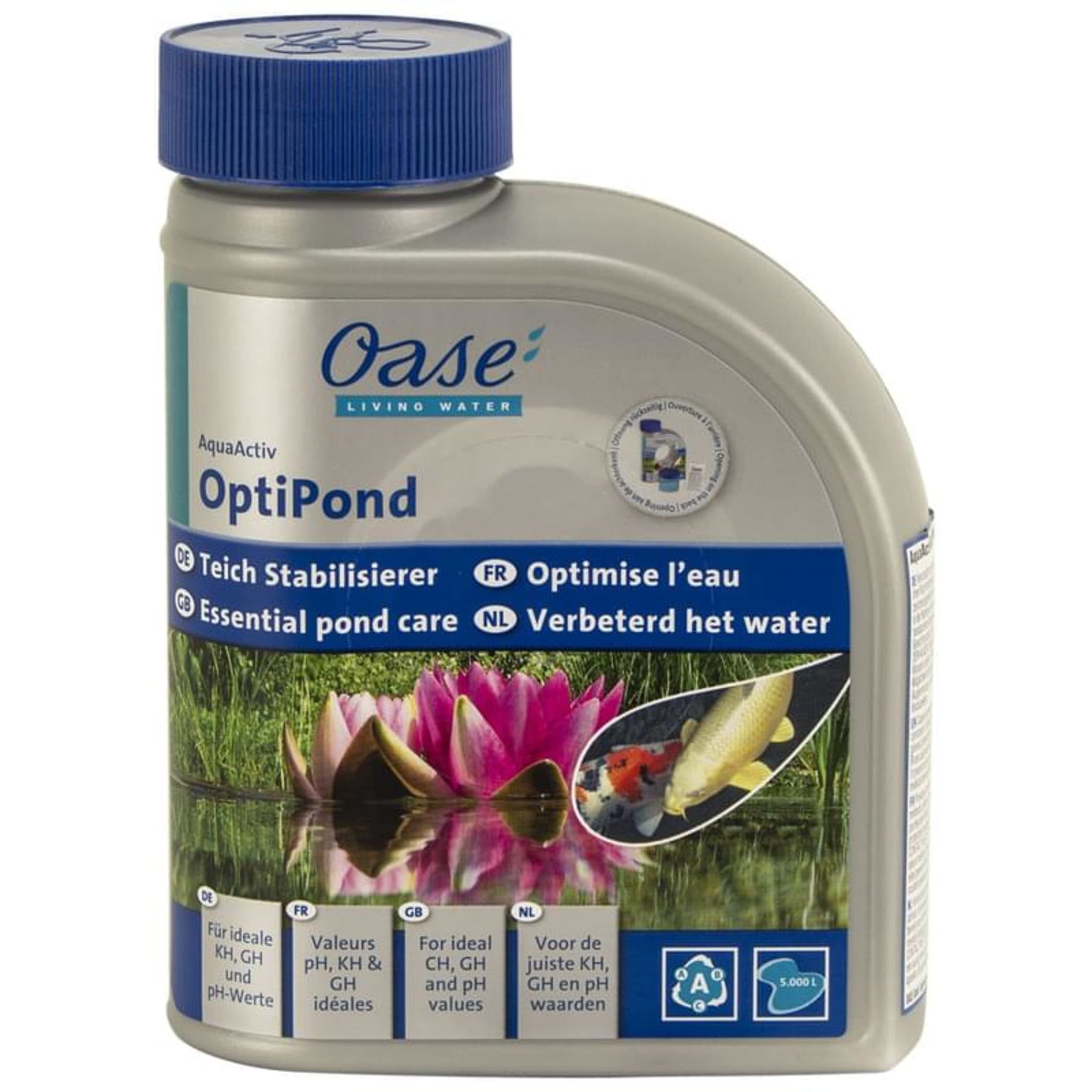 Oase AquaActiv OptiPond 500 ml - Waterconditioner voor stabiele KH en pH productafbeelding